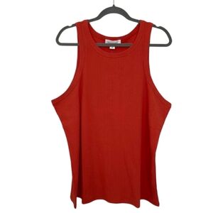 Orange Addition-Elle Women's Rib-Knit Halter Tank Top